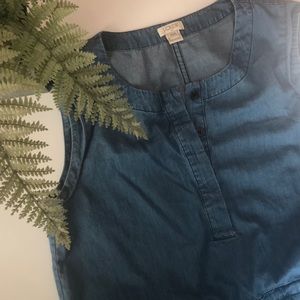 J.Crew Factory Denim Shirt Dress- Denim/ XXS